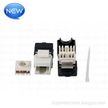 UTP Cat. 6A Keystone Jack 180 Degree Toolless